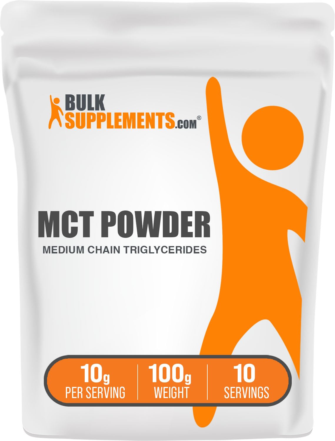 BulkSupplements.com MCT Powder - Medium Chain Triglycerides, from MCT Coconut Oil, MCT Oil Powder - MCT Supplement for Energy - Gluten Free, 10g per Serving, 100g (3.5 oz) (Pack of 1) 3.5 Ounce (Pack of 1)