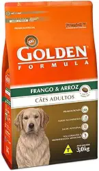 Ração Golden Fórmula para Cães Adultos Sabor Frango e Arroz, 3kg Premier Pet Para Todas Grande Adulto,