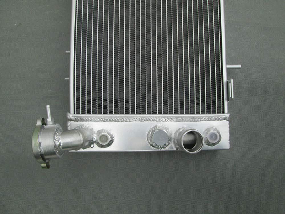 Radiatore in alluminio a 3 file per Cherokee XJ 4.0 242 CID L6 1991-2001 + ventole