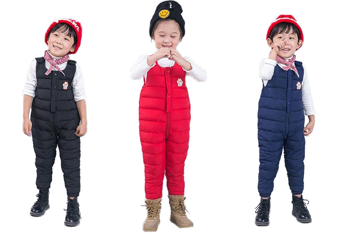 Baby Girls Boys One Piece Bear Paw Winter Warm Sleeveless Puffer Jumpsuit Snowsuit Romper 4T Navy