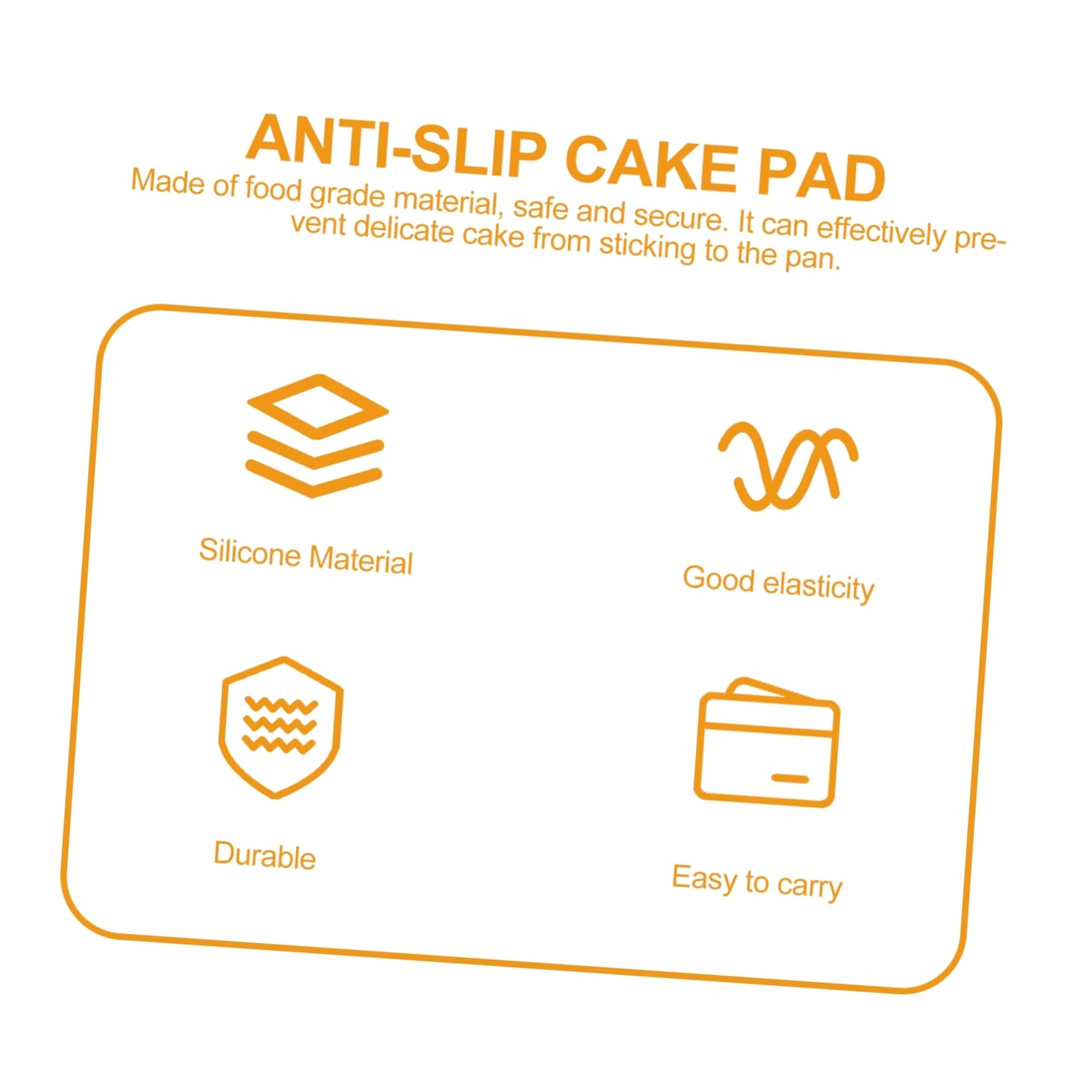 ABOOFAN 2 Pièces Tapis de cuisson en silicone tapis de comptoir de table chignon moules à pâtisserie rôtissoire de gâteau pratique de gâteau antidérapant Macaron four
