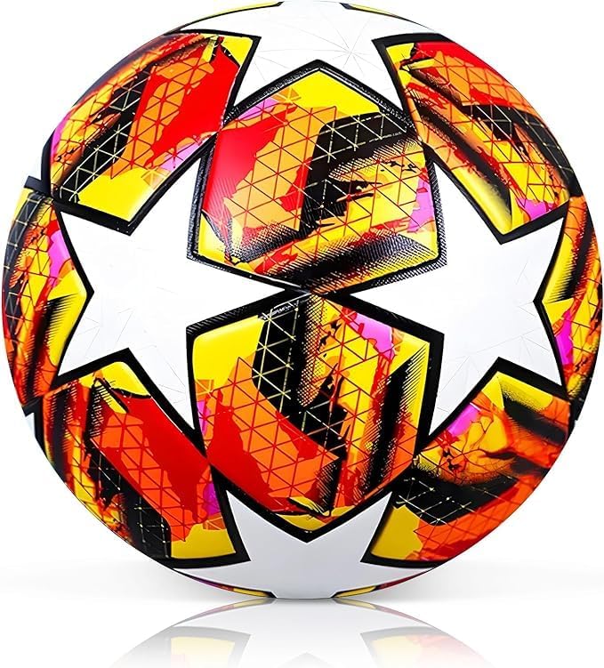 Forhome Fútbol de Entrenamiento Balón,Pelota de Ocio para balones de fútbol,Pelota Futbol,Balón de Fútbol Tamaño 5,Balón de fútbol Impermeable para Entrenamiento Deportivo (Rojo)