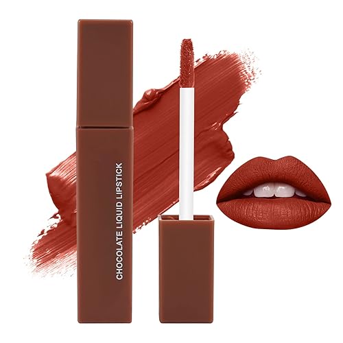 Boobeen Brillo de labios mate, suave crema de labios mate, terciopelo, impermeable, de larga duración, lápiz labial líquido de alta pigmentación,