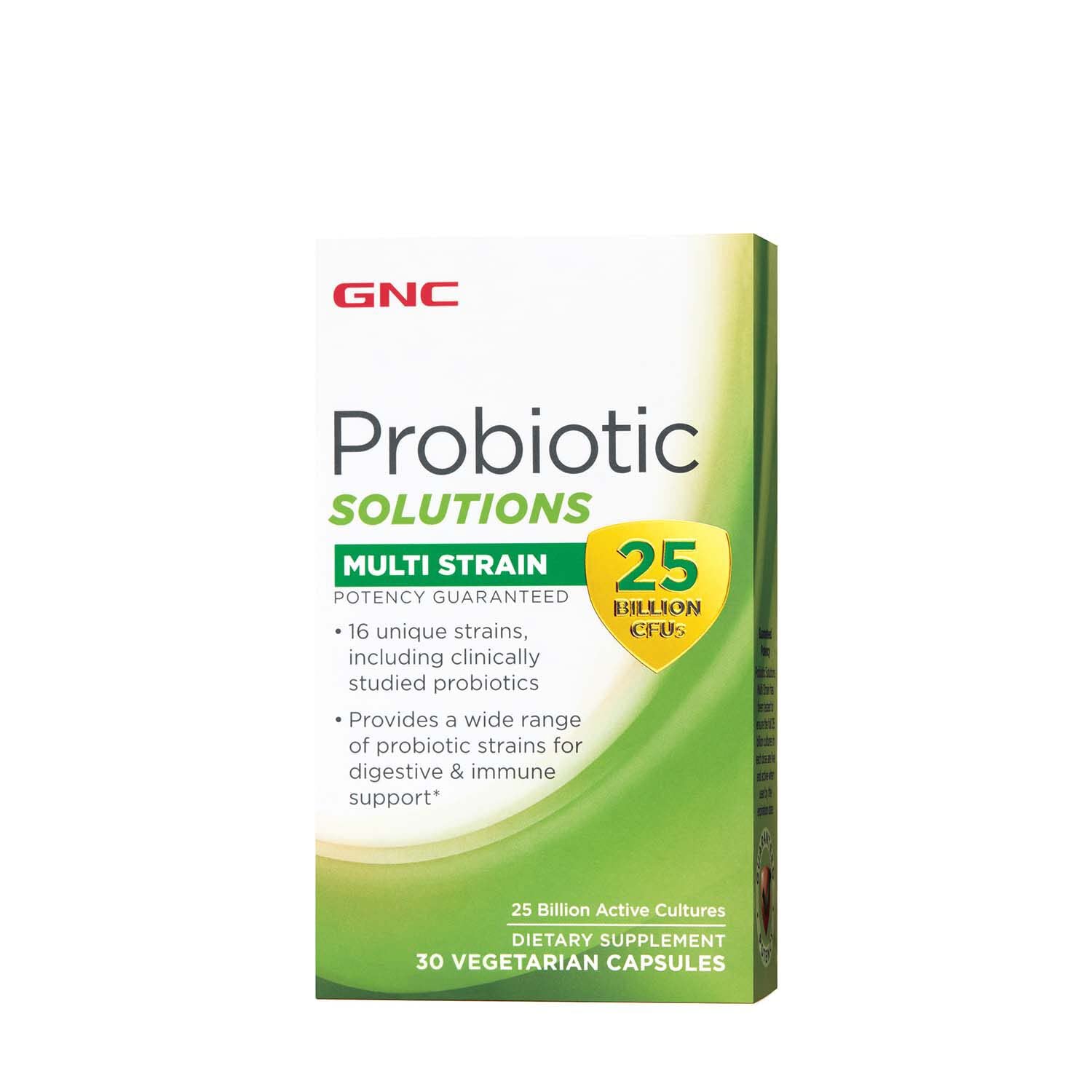 GNC Probiotic Solutions Multi Strain 25 Billion CFUs - 30 Capsules (30 Servings)