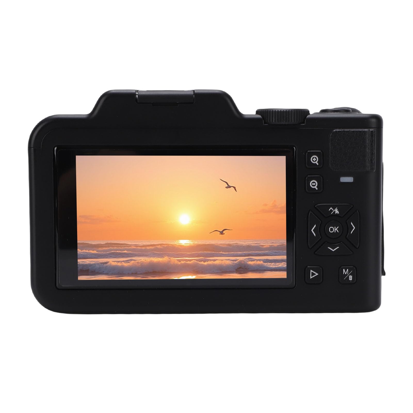 Fotocamera Digitale per Fotografia 5K 80MP HD Zoom 18X Messa a Fuoco Automatica Fotocamera Selfie a Doppio Schermo con Flash per Adolescenti Studenti in Viaggio