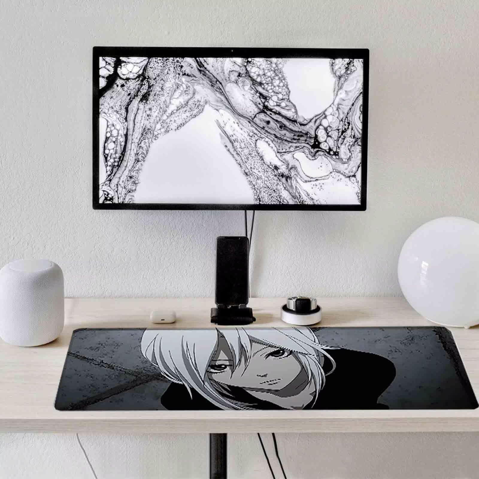 Szara podkładka pod mysz kreskówka XXL podkładka pod mysz 1000 x 500 mm podkładka pod mysz ze zszytymi krawędziami i gumową podstawą antypoślizgowa podkładka pod mysz XXL do komputera, laptopa