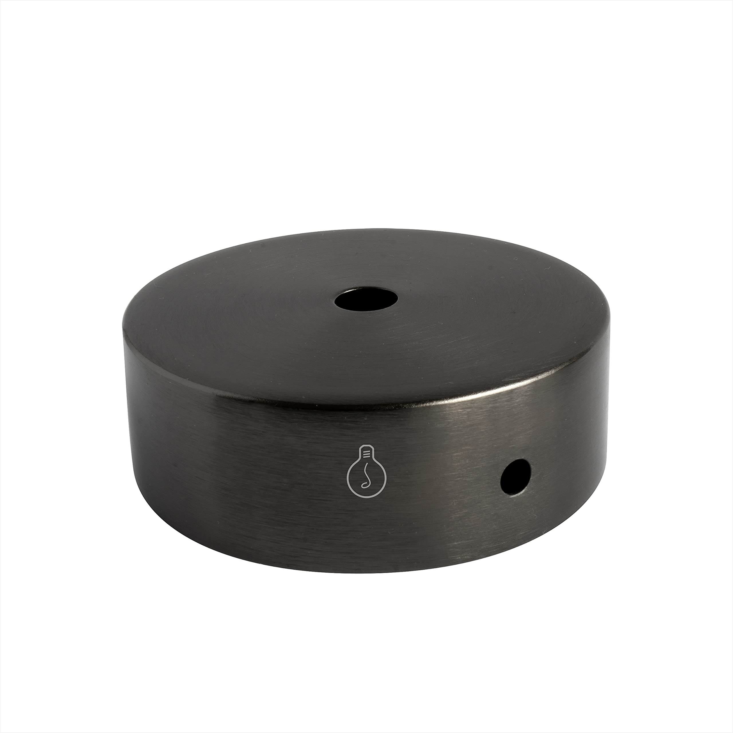 AMARCORDS, Metal Ceiling Rose, Color Gunmetal, lamp Ceiling Canopy Complete with Cable clamp Accessories - Image 2