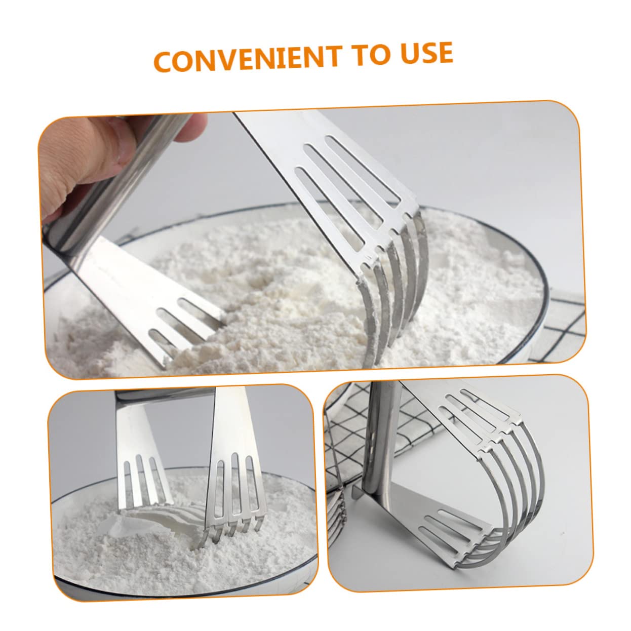 RORPOIR Dough Baking Utensil Reusable Stainless Steel Pastry Cutter Pastry Tools for Baking