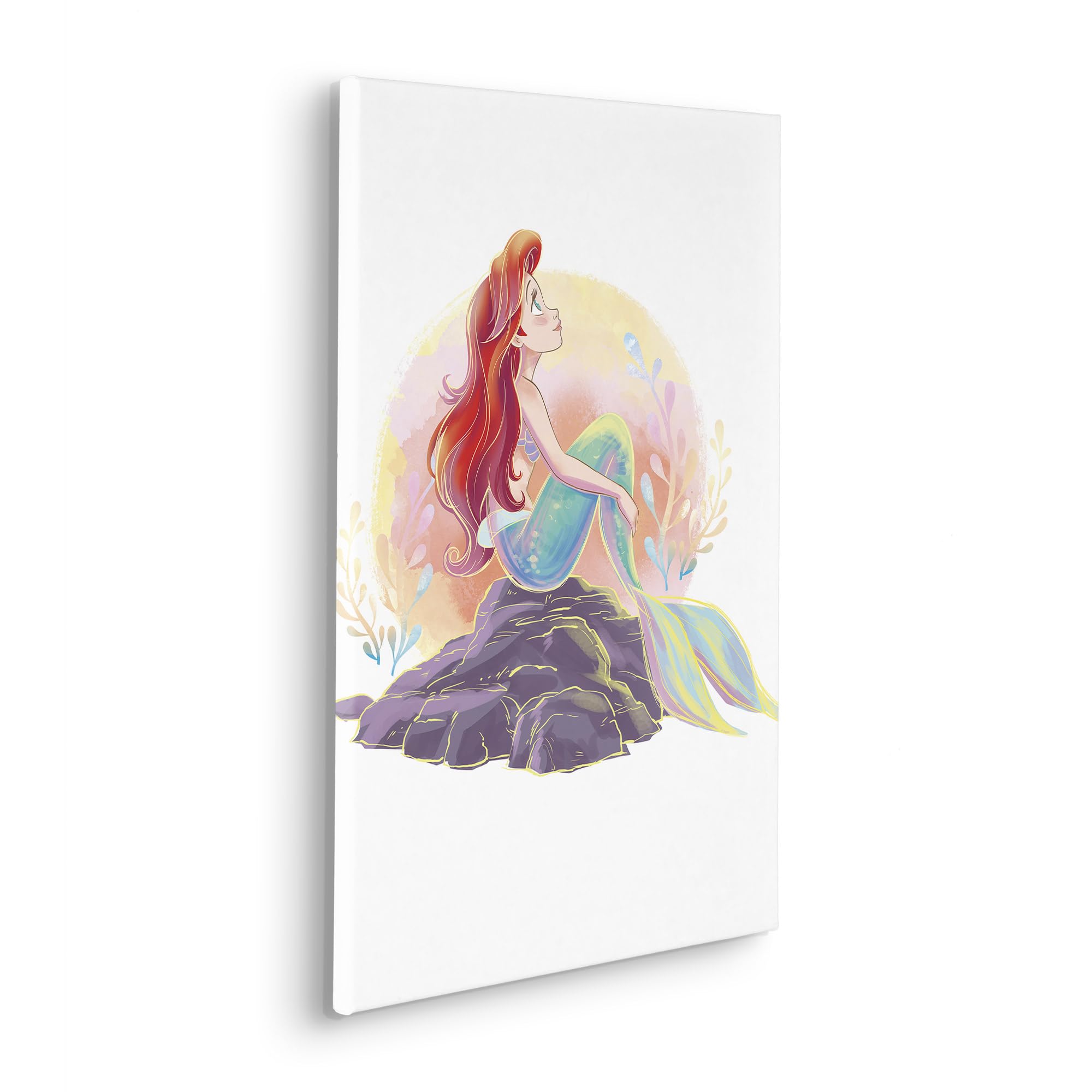 Komar Canvas Picture Disney Ariel Sunrise 40 x 60 cm for Children's Room