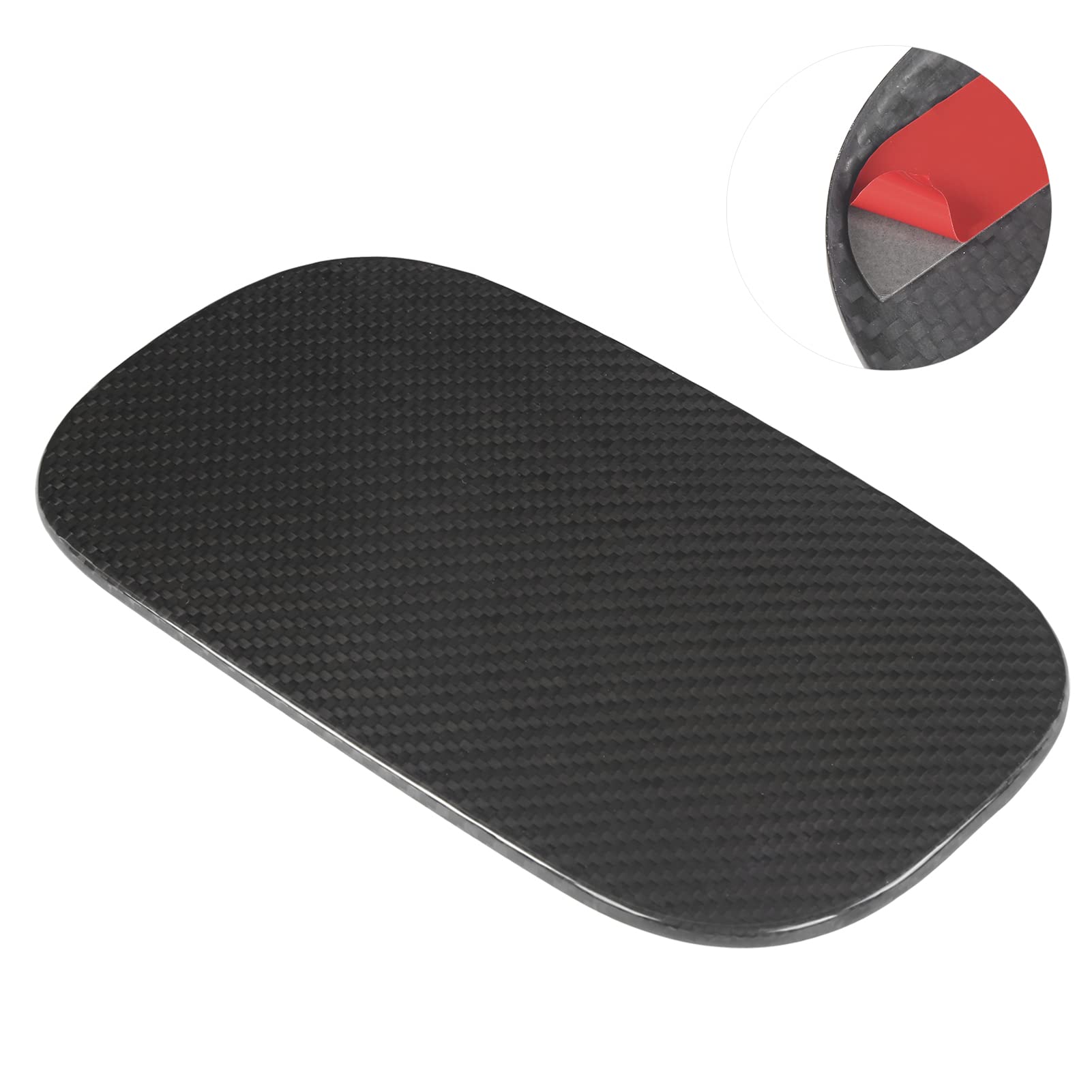 Pokrywa Zbiornika Paliwa Wykończenie Korka Wlewu Paliwa z Suchego Włókna Węglowego Czarny 241x136 Mm Osłona Zarysowania Odporna na Blaknięcie Dekoracja Zewnętrzna dla XC60 2018 2019 2020 2021