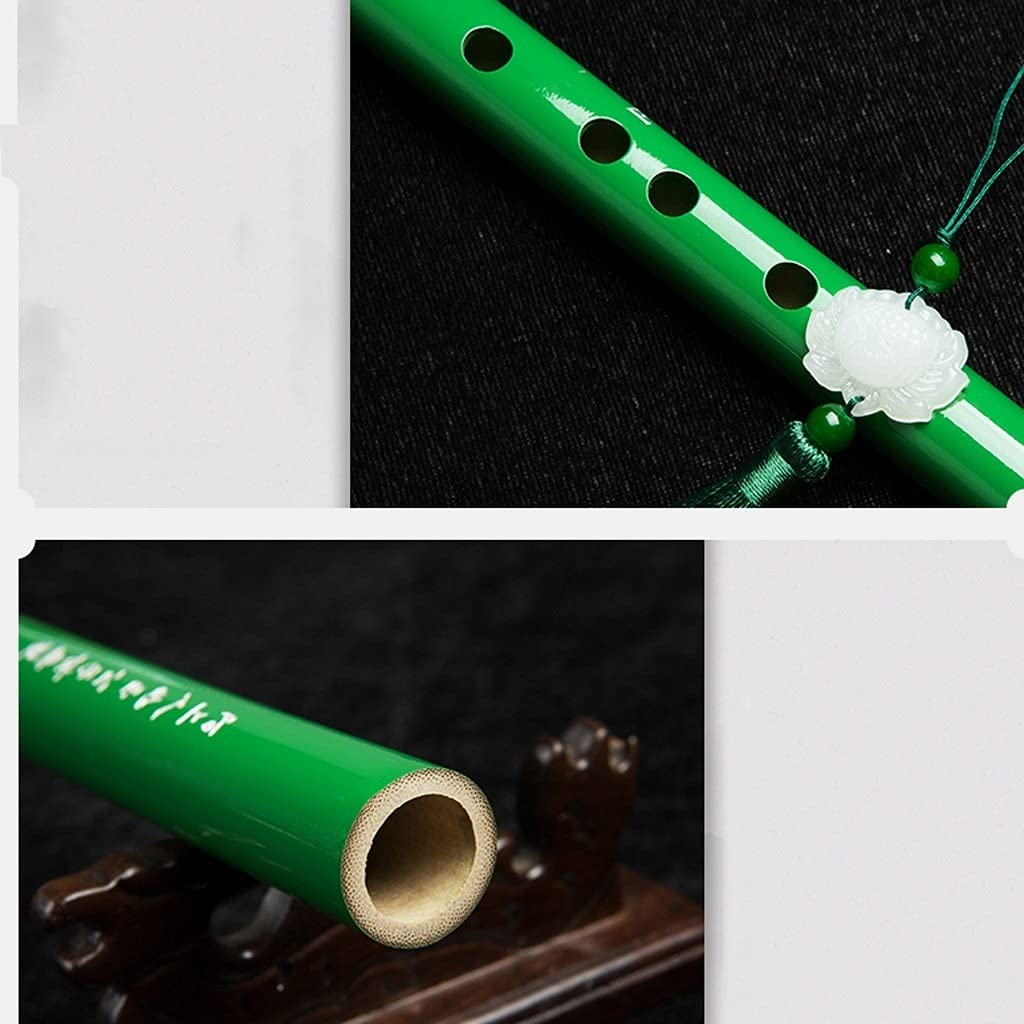 Flauta Principiante Amargo Flauta de bambú Hombres y Mujeres Verde Jade Flauta F t Estudiante Adulto Ajustable Flauta refinada (Color : Green, tamaño : 48.2cm)