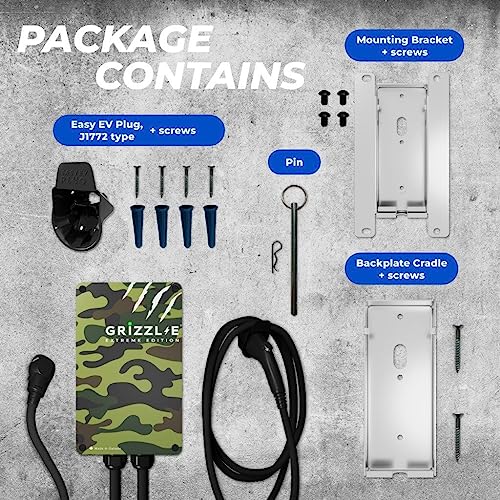 Image of Grizzl-E Classic, Level 2 240V / 40A Electric Vehicle (EV) Charger, UL Certified, Metal Case Enclosure, Indoor /Outdoor Electric Car Fast Wall Charging Station, NEMA 14-50 Plug, Extreme Edition