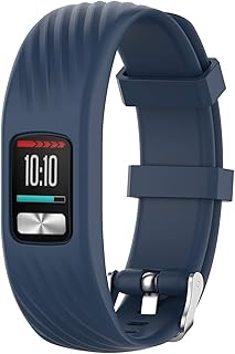 Fit for Garmin Vivofit 4 Watch Bands Women Men, Vivofit4 Silicone Adjustable Replacement Bands Straps Wristbands Bracelet Accessory Fit for Garmin Vivofit 4 Activity Tracker (Navy, Large)