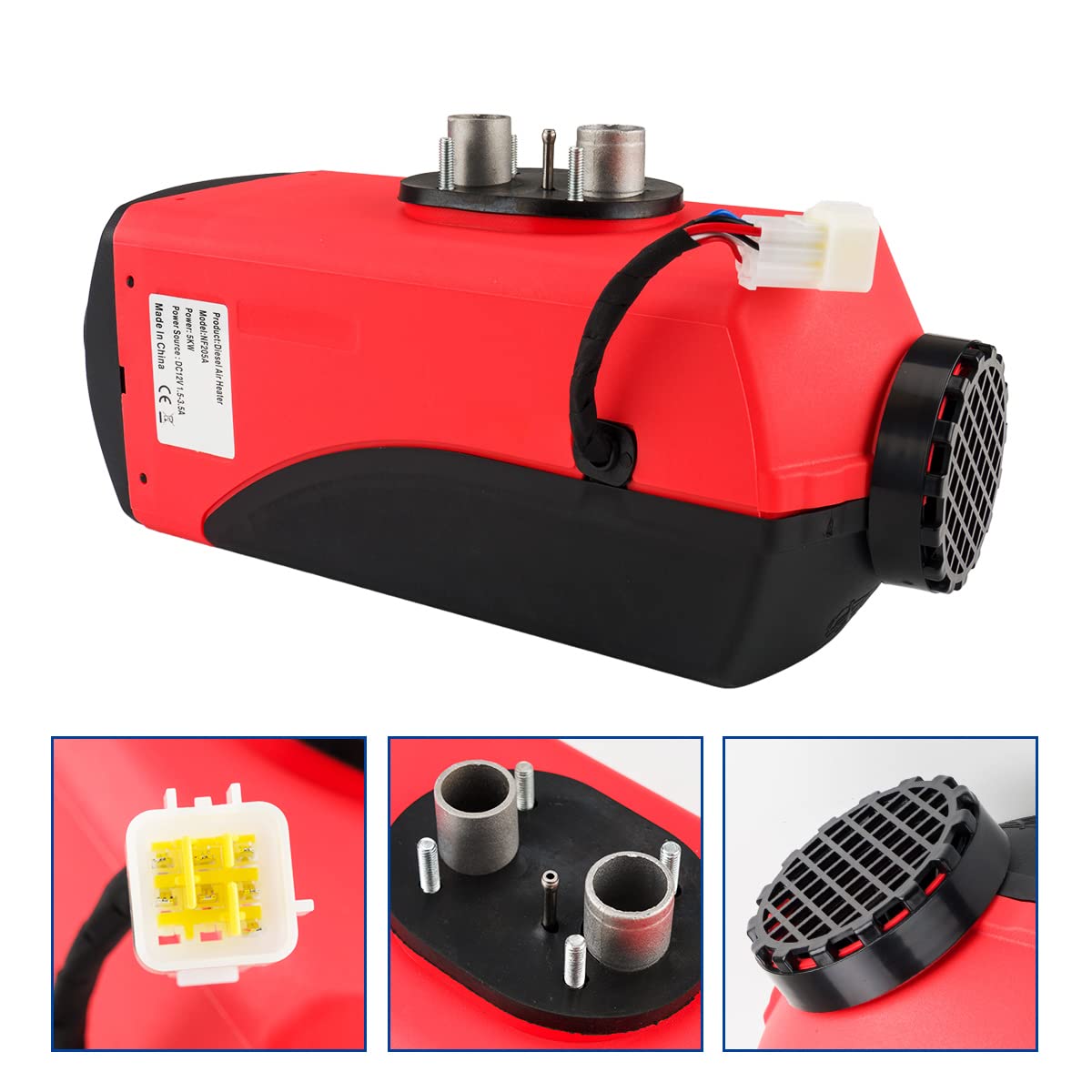 12V 8KW Air Diesel Heater przenośny zestaw ogrzewania postojowego z tłumikiem zdalny wyświetlacz LCD, ciche ogrzewanie Diesel do samochodów ciężarowych łodzi autobusów przyczep kempingowych kamperó