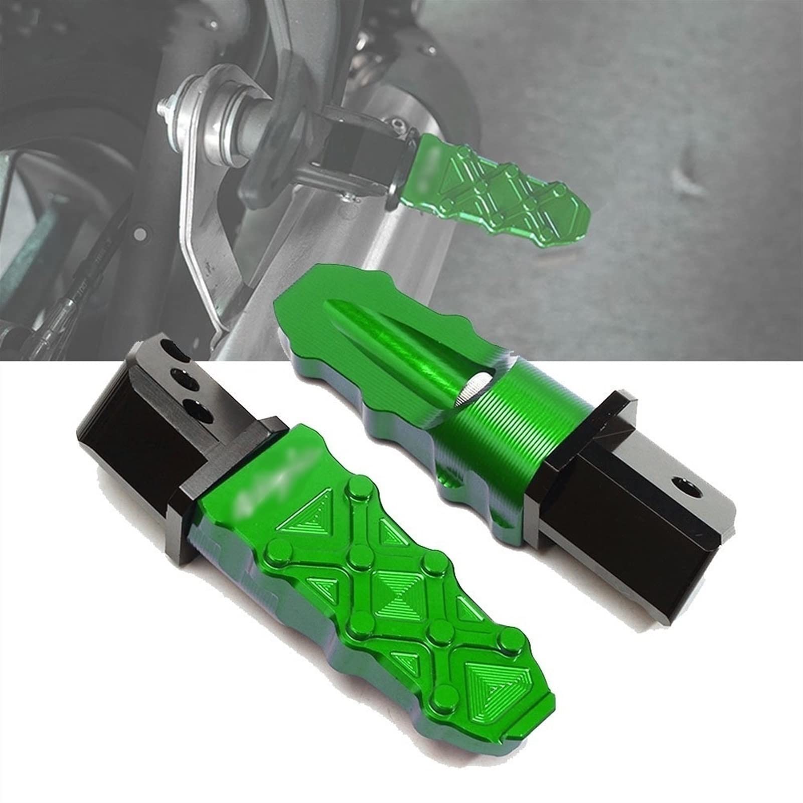 Repose-pieds passager moto bleu anti-vibration pour Kawasaki ZZR1400 et ZX