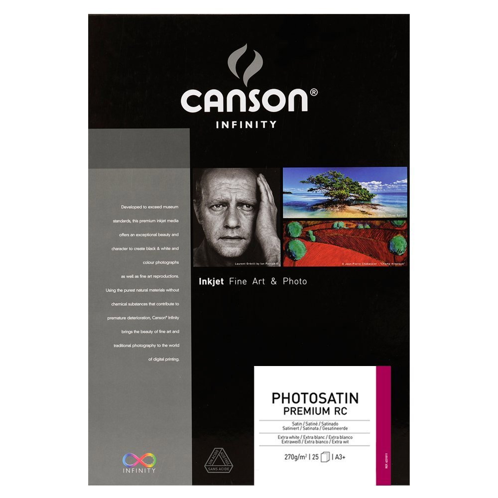 Canson infinity - Satin Premium RC - 206231011 - Papier Photo - Format A3+ - 25 feuilles - Blanc