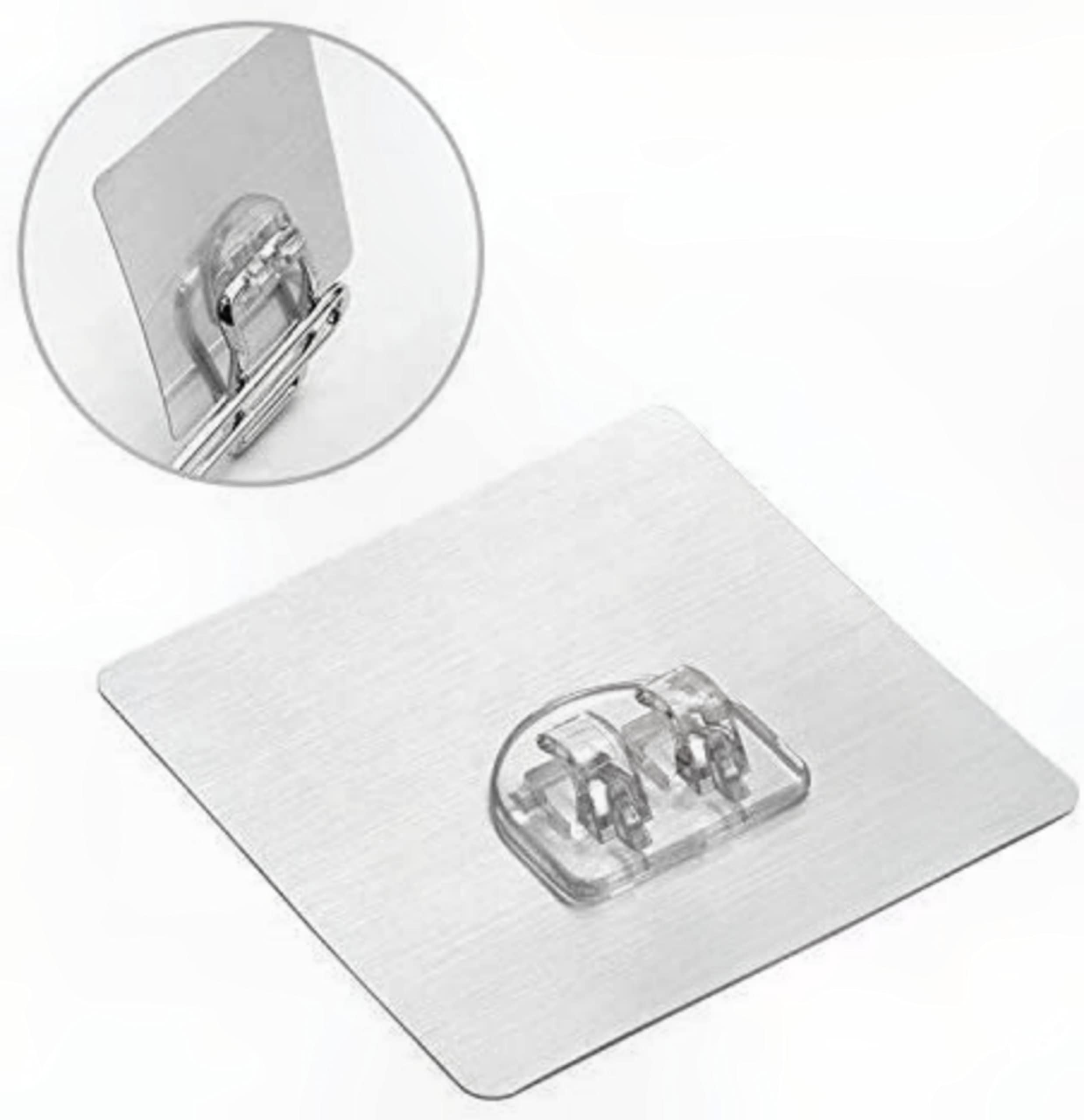 Amar Enterprise Self Adhesive pack of Pack of 8 Pcs Wall Hooks Heavy Duty Hooks for Hanging Magic Stickers Hooks Seamless Transparent Adhesive Hooks for Hanging Keys,Plastic