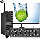 Dell Optiplex 3040 SFF Desktop PC, 24 inch FHD Monitor, Core i5-6500, 16GB RAM, 256GB Solid State Drive, Keyboard, Mouse, Windows 10 Pro 64bit (Renewed)