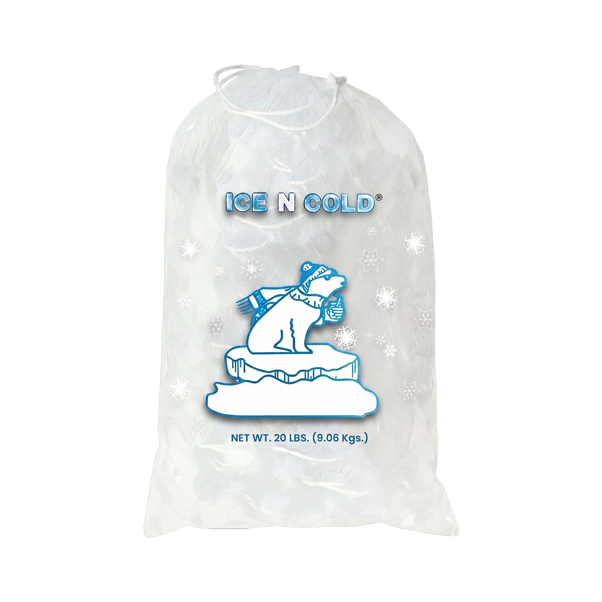 Amazon.com: ICE N COLD 20lb Ice Bags with Cotton String 50 Micron