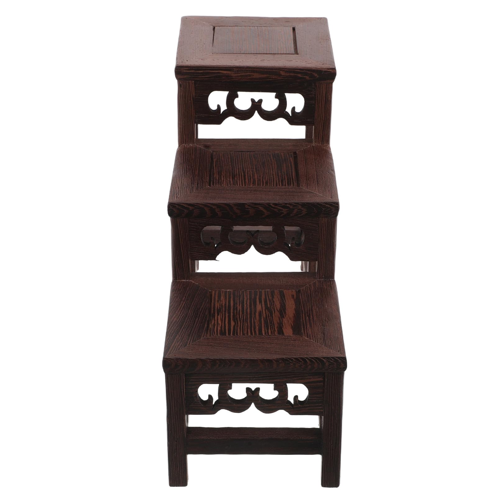 Soporte escalonado de madera maciza para organizar figuras ocultas
