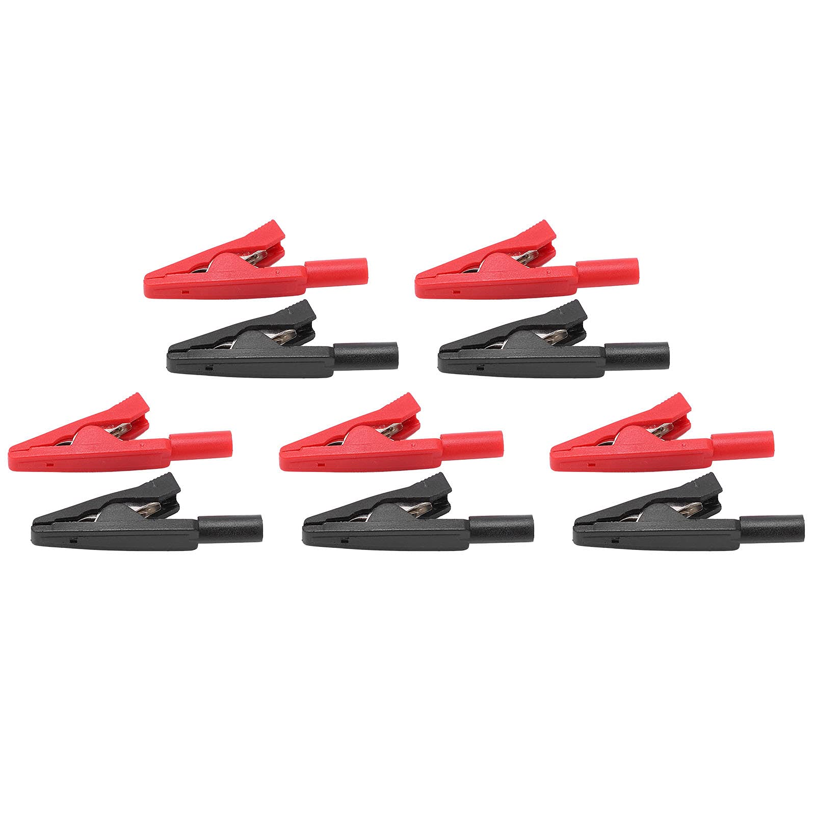 Kafuty-1 2mm Portable Insulated Electrical Test Pliers with Crocodile Clips, Red + Black for Digital Electrical Test