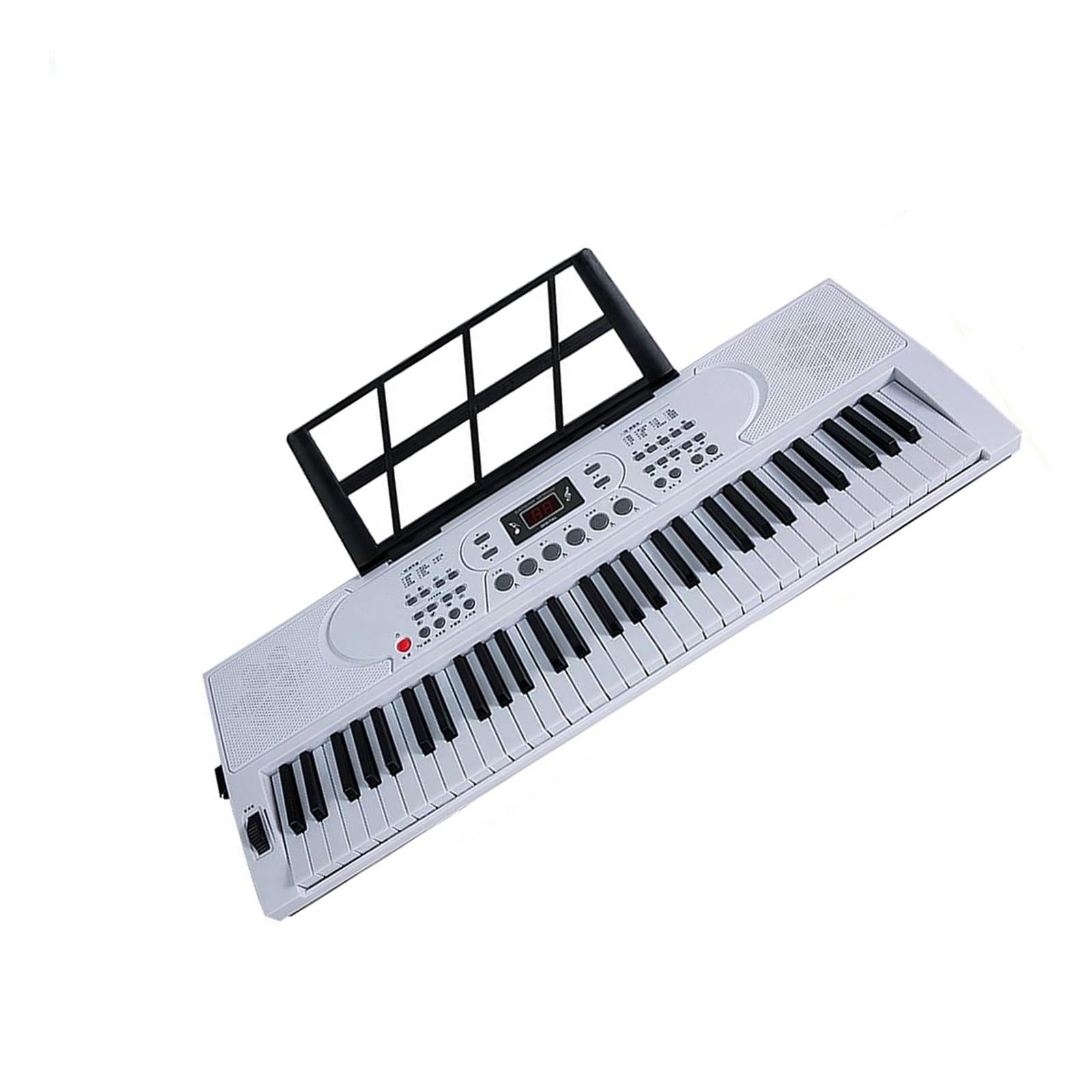 dorosłych klawiatura elektroniczna Klawiatura Muzyczna Profesjonalny Kontroler Elektroniczny Syntezator Muzyki Fortepianowej Cyfrowe 61 Klawiszy Instrumenty Organowe (Color : White)