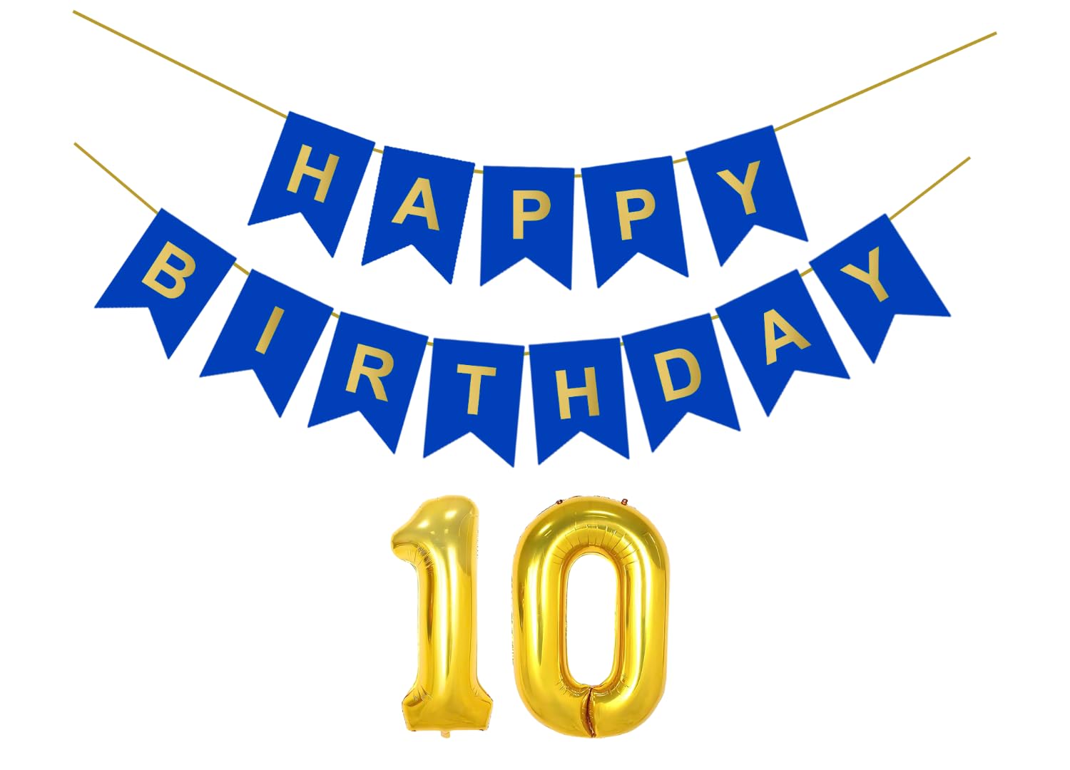 Banner With 10 Number · Dark Blue