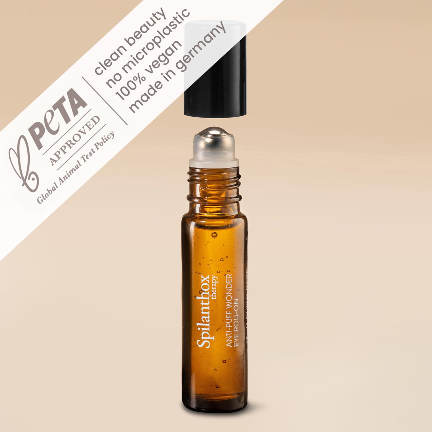 Spilanthox therapy - Anti-Puff Wonder Eye Roll-On - La caféine & l'acide hyaluronique réduisent les cernes - Lissage des mimiques & réduction des rides grâce au spilanthol - produit naturel vegan