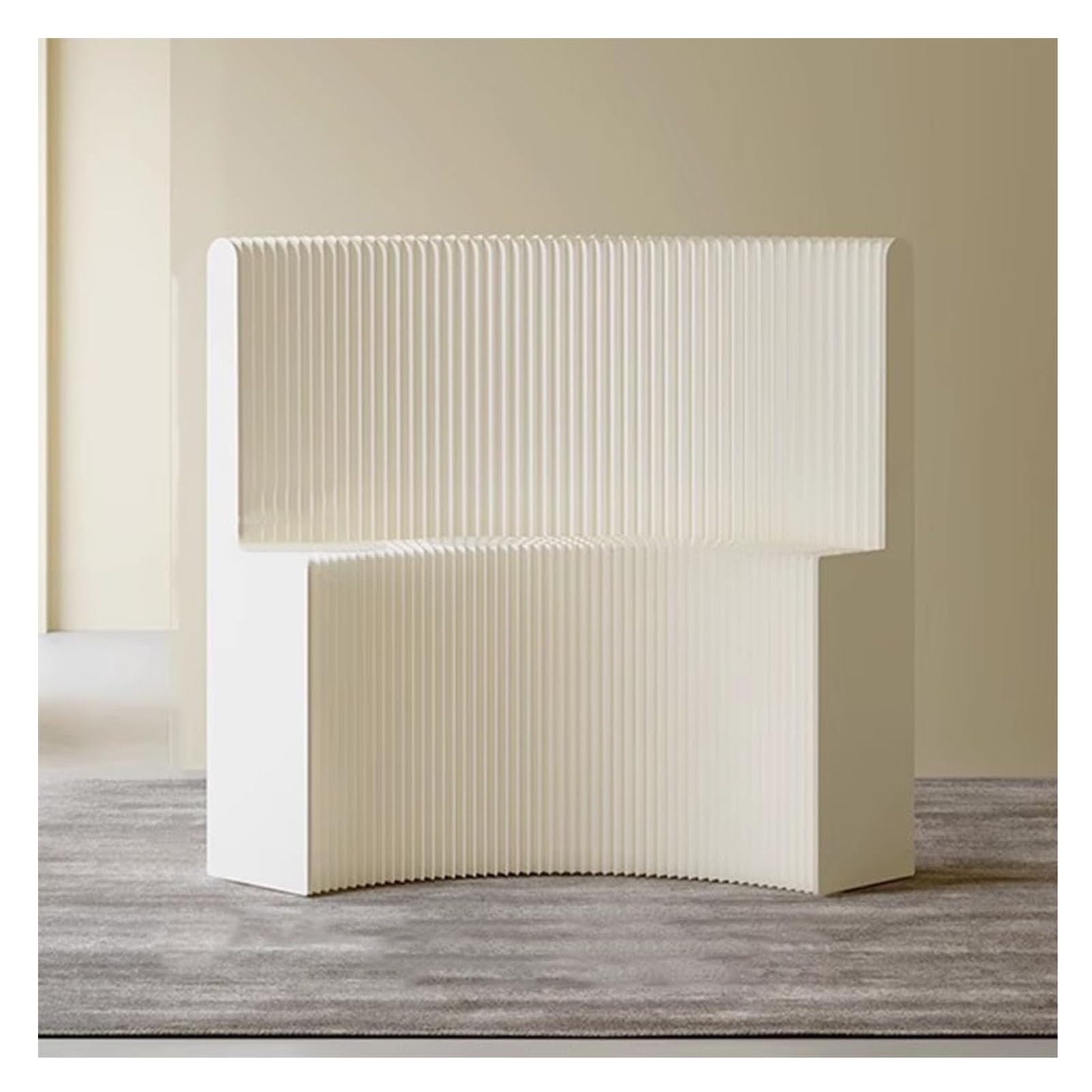 Separador de ambientes plegable portátil con estantes, retráctil, partición temporal flexible para separación de espacios en casa y oficina