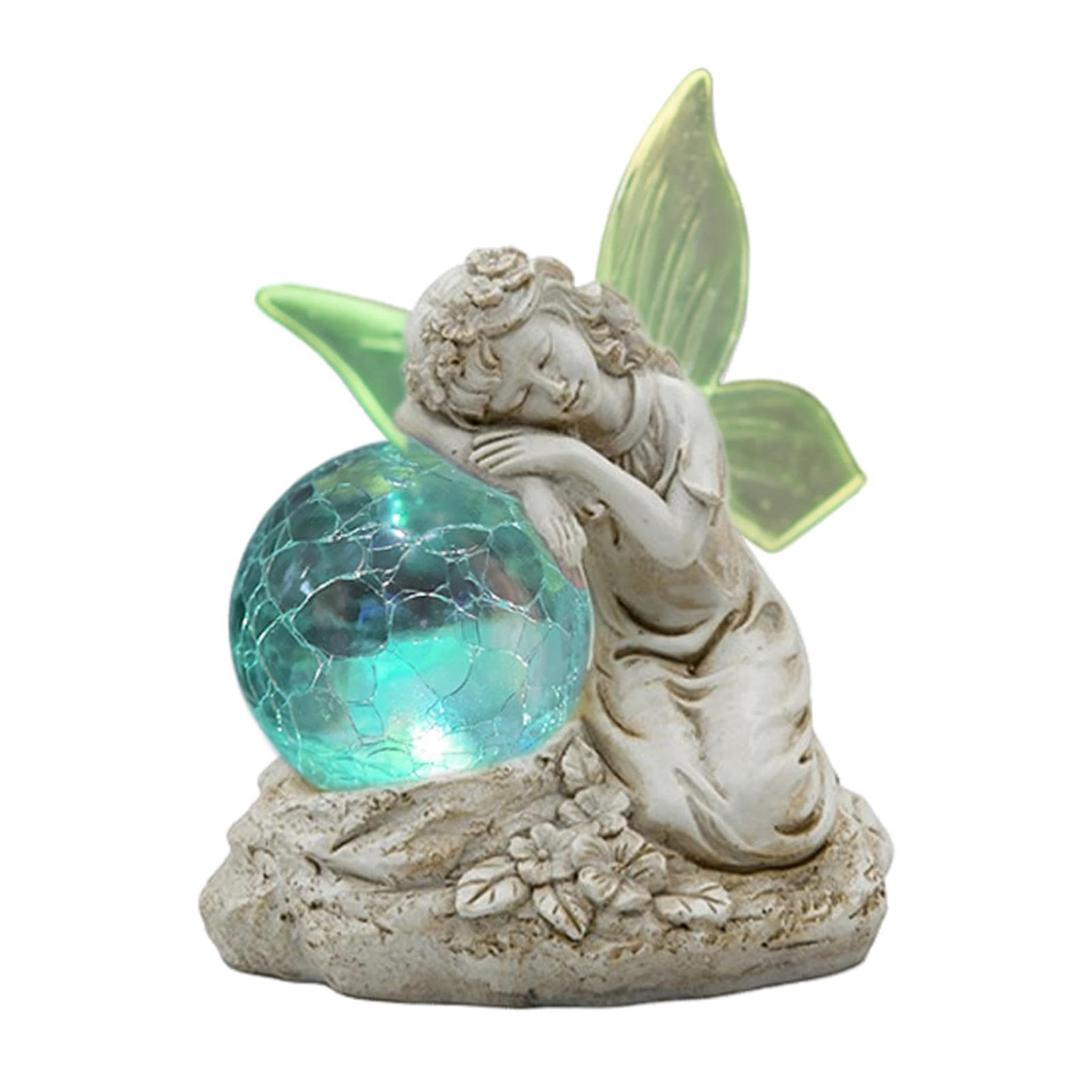 Statue fée solaire lumineuse pour sublimer vos allées de jardin et terrasses en soirée