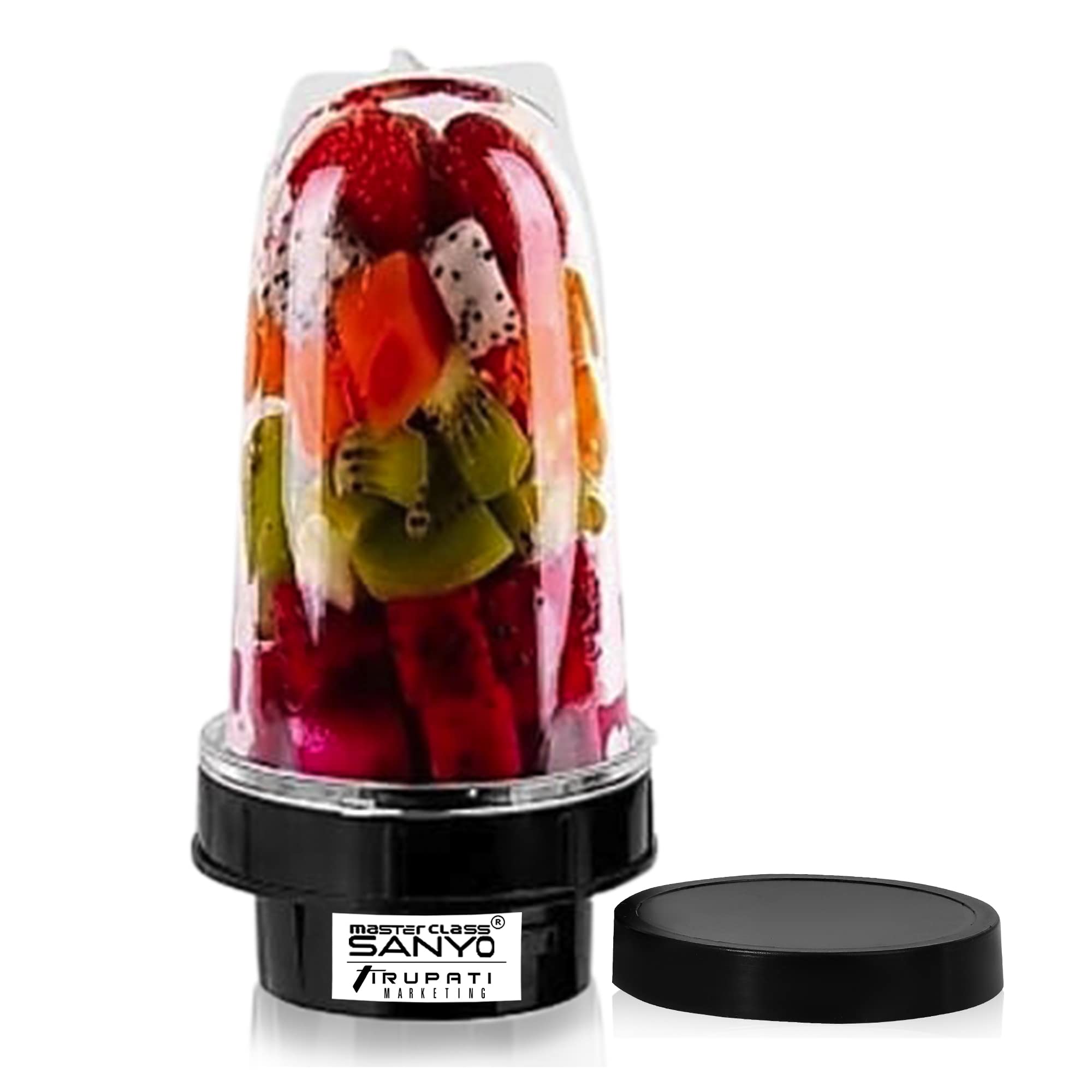Heavy Bullet Jar for Mixer Grinder Large Set of 1 (530 ML) ABS Transparent Plastic Mixer Juicer Jar (550 ml)-image-42