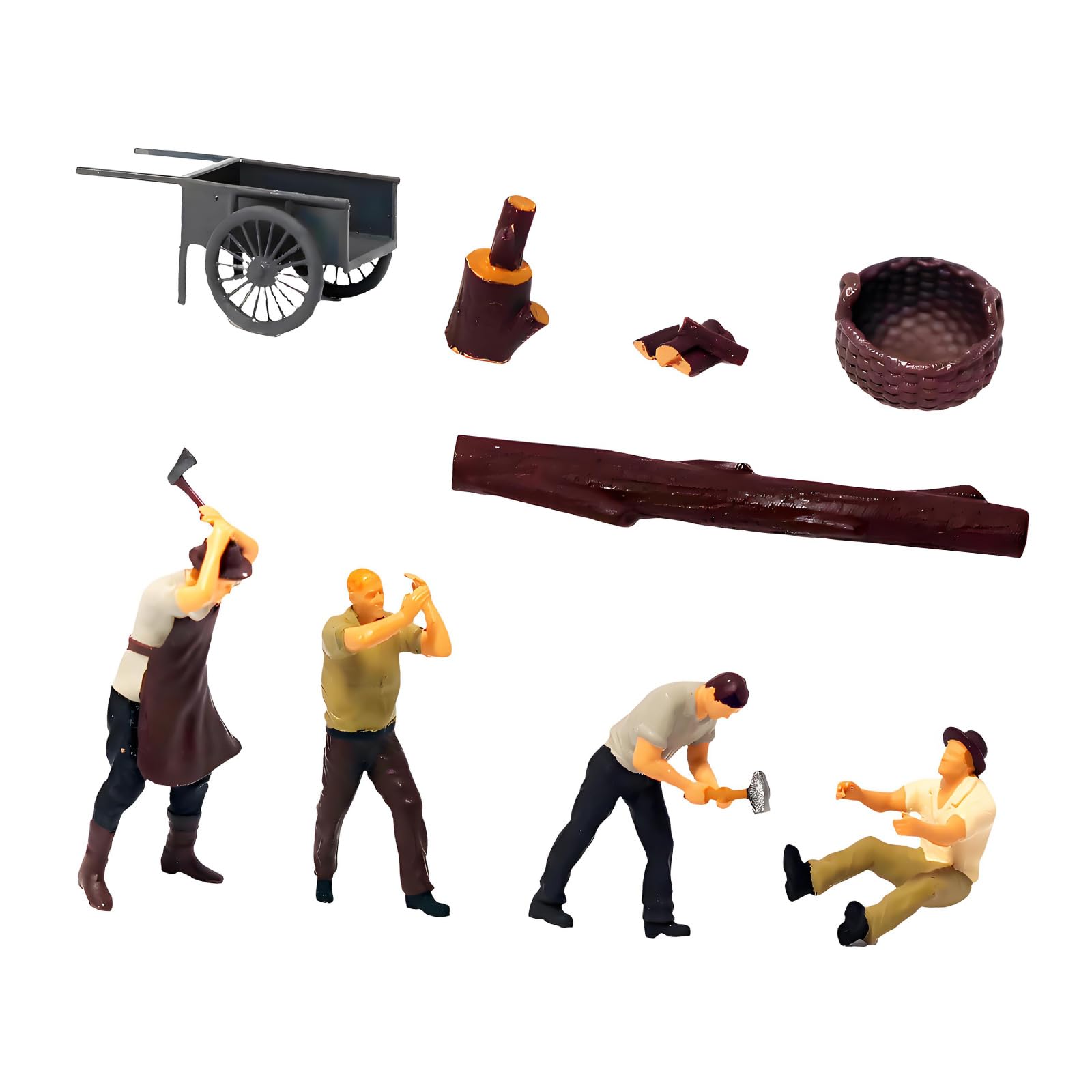 Hredyqw Figures Model 1:64 Scale Hand Painted Miniature Figure for Miniature Scenes Dioramas Props,Layout Decors Set
