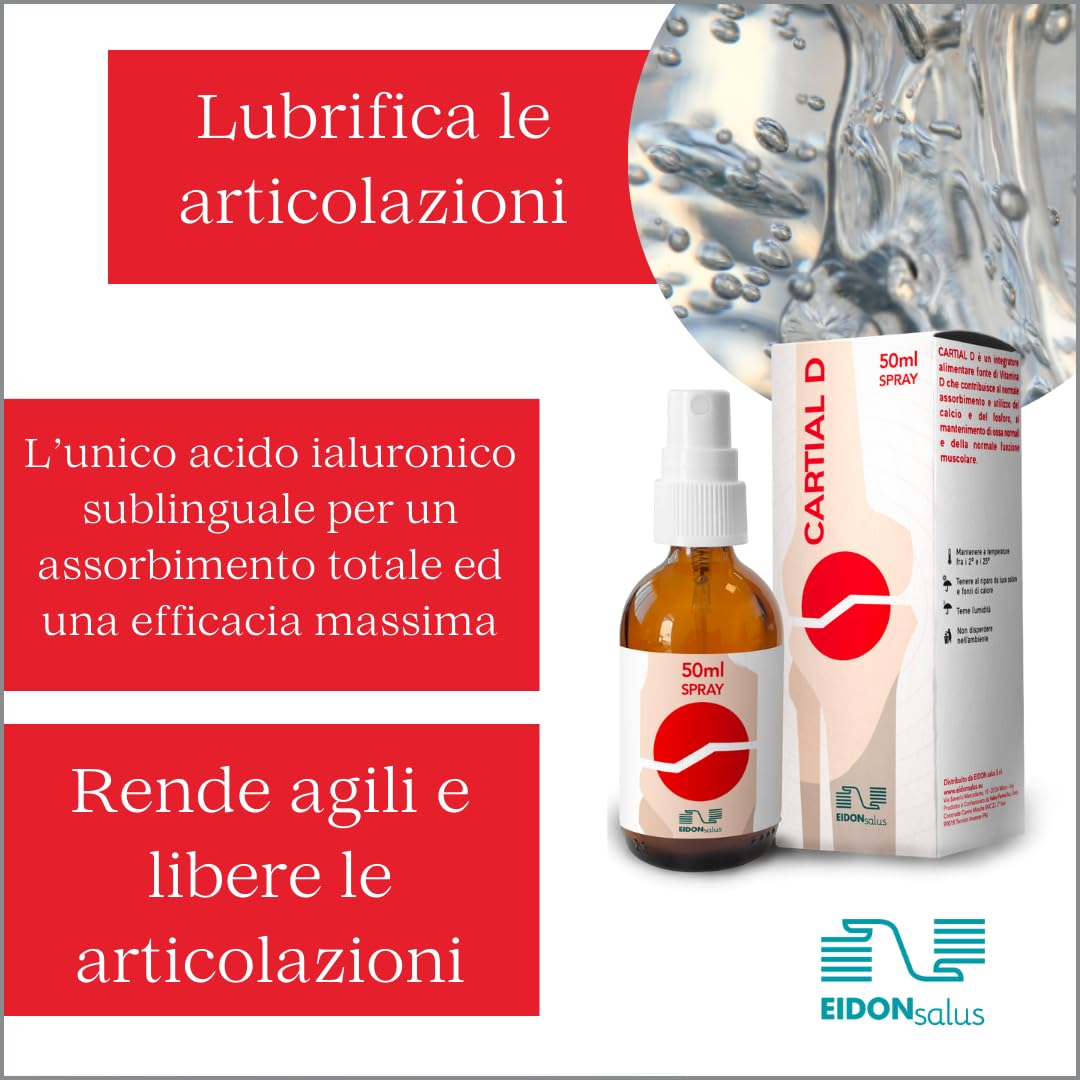 Acido Ialuronico Sublinguale con Vitamina D3 – Integratore Liquido ad Assorbimento Rapido Articolazioni – Supporto per Articolazioni e Mobilità – Formula ad Alta Biodisponibilità – 50 ml