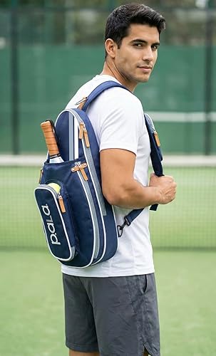 Vista 3 de P.ala Juego de 2 palas de pádel, una Montecarlo y una Monaco Mint y una Bolsa de Padel Azul Marino