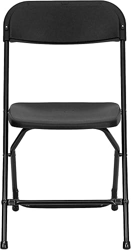 Miniatura 43 de Flash Furniture Hercules - Juego de 10 sillas plegables de plástico resistentes para interiores y exteriores, sillas apilables comerciales plegables
