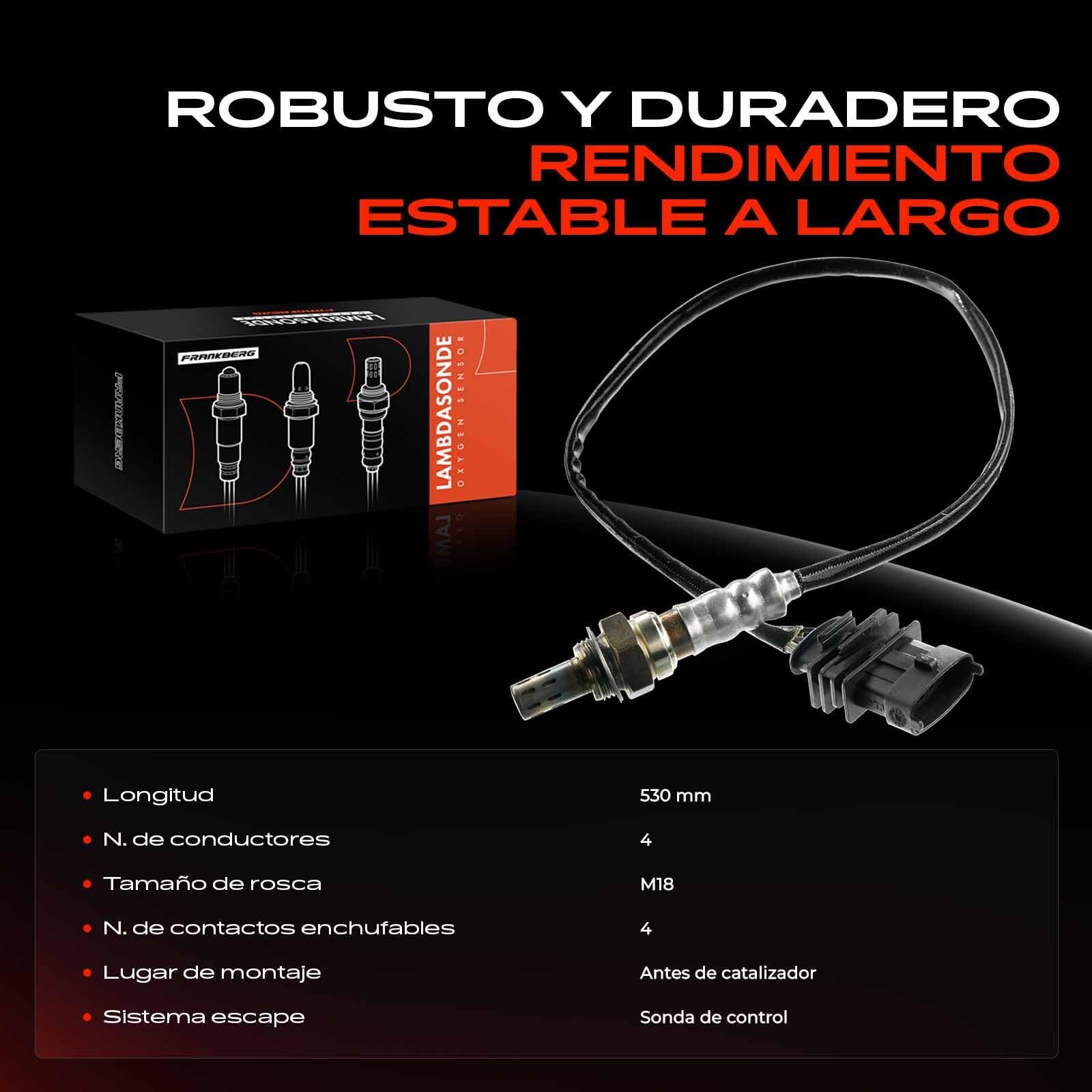 Frankberg Sonda de control Lambda 0258005007 | Compatible con: Astra G Sedán T98, Caravana Astra G T98, Astra G CC T98, Corsa B S93