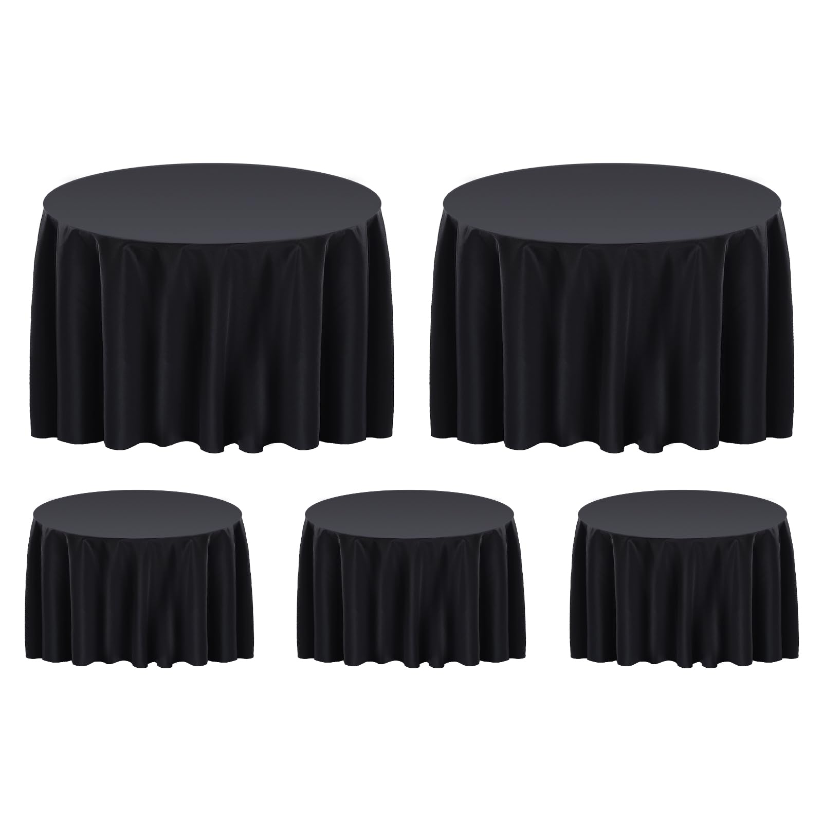 Surmente White Tablecloths - 10 Pack for 8ft Tables -11