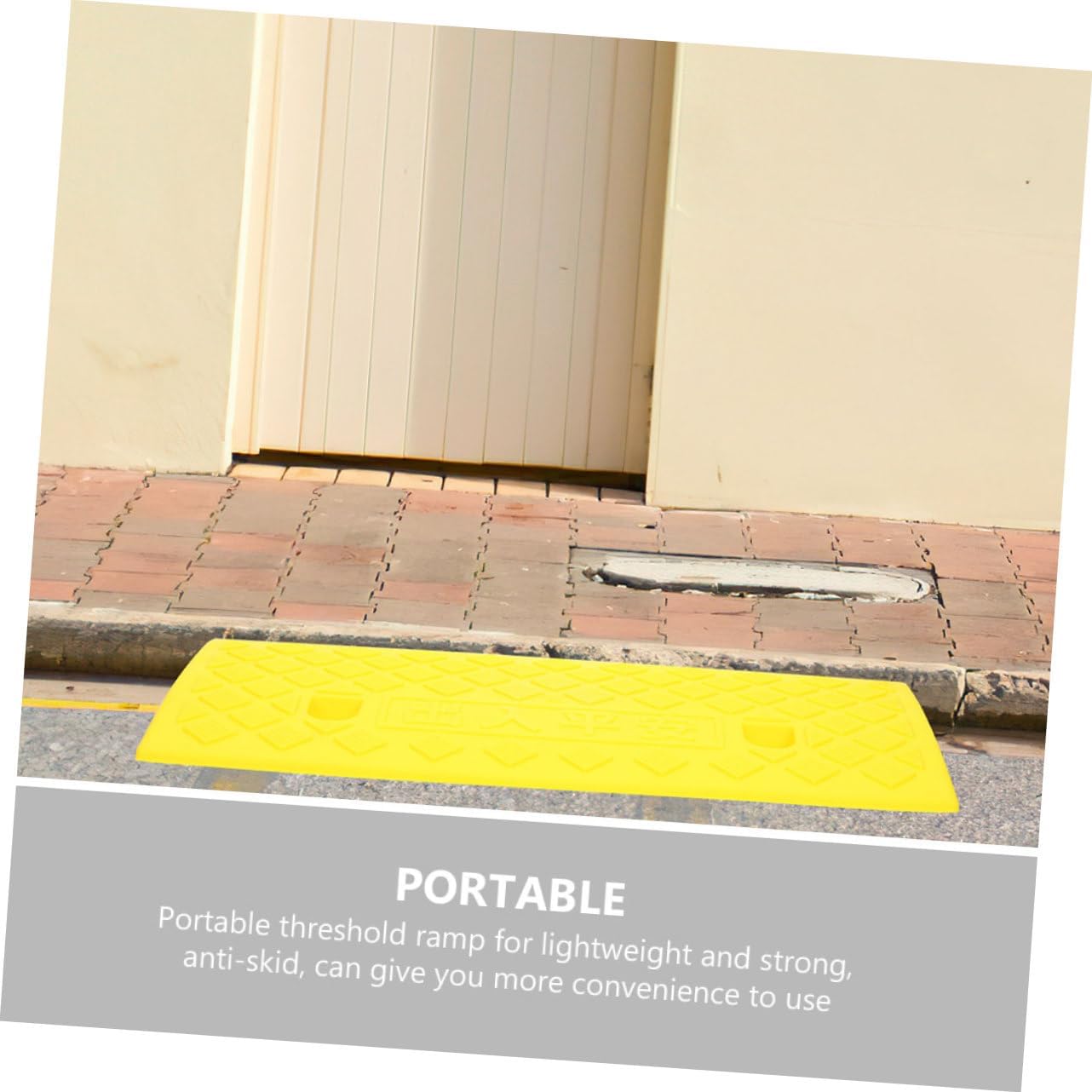 ULTECHNOVO Driveway Ramp Pad for Cars Wheelchairs and Robot Vacuums Portable -Skid Design for Easy Access Over Steps Suitable for Home and Shop Use Height