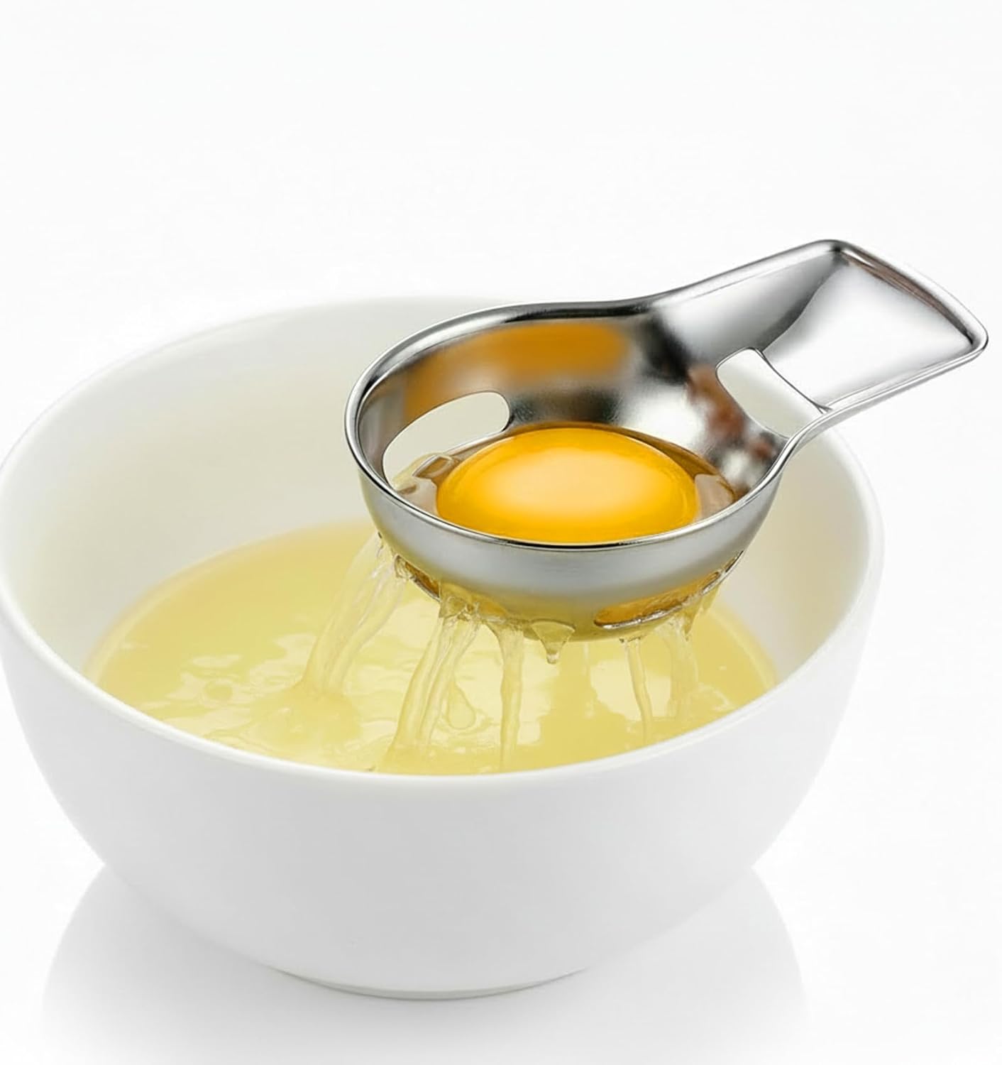 Egg Yolk Separator, Egg Separator for Raw Eggs Food Grade Stainless Steel for Raw Eggs