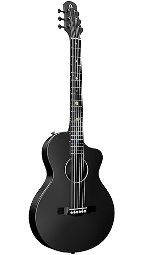 Natasha Carbon Fiber Acoustic Guitar, 38-inch Steel-string Guitarra,Durable 6-string Ultra-thin