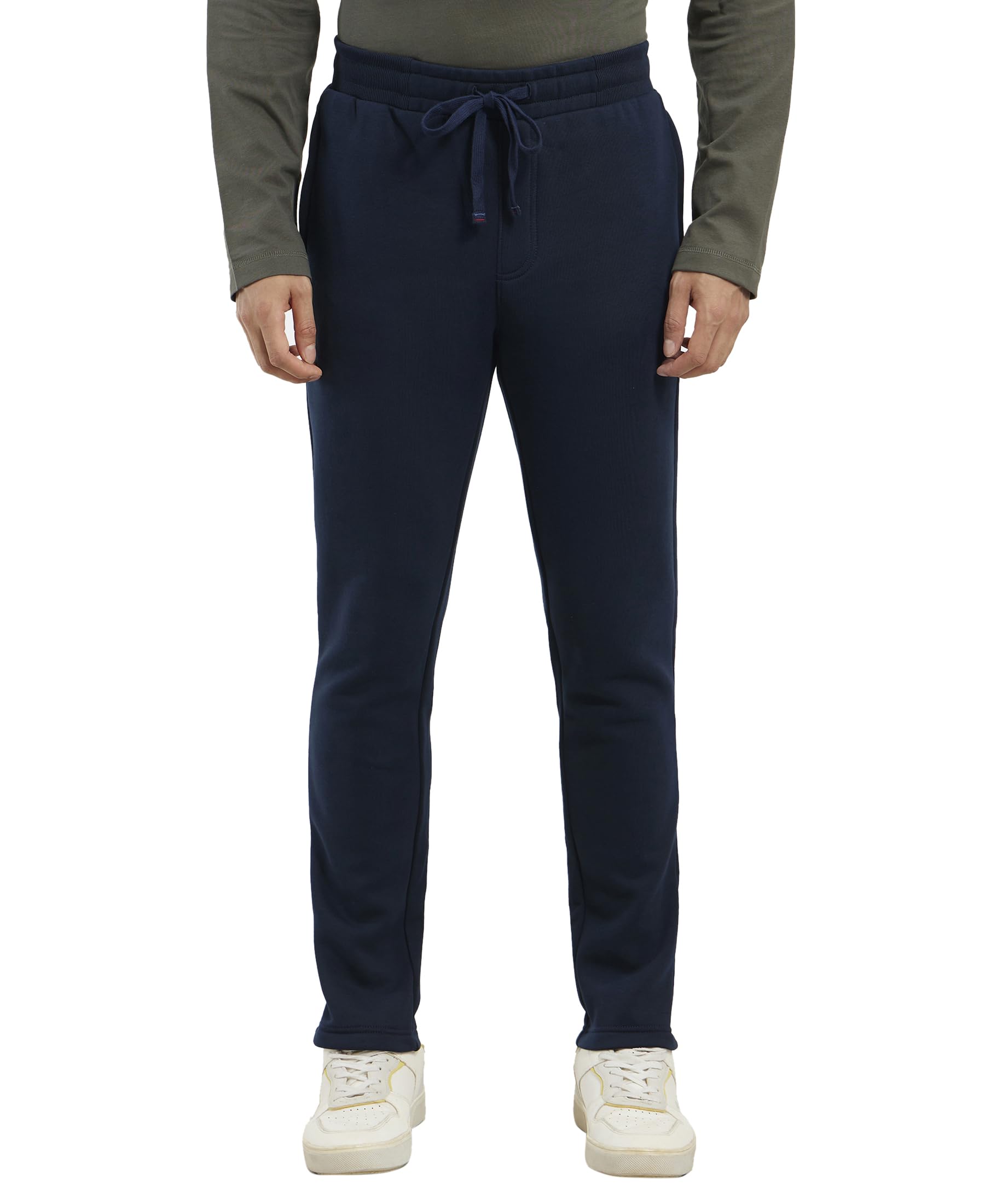 jockey UM53 Men's Super Combed Cotton Rich Fleece Fabric Slim Fit Mid Rise Trackpants with Convenient Zipper Pockets-picture-16