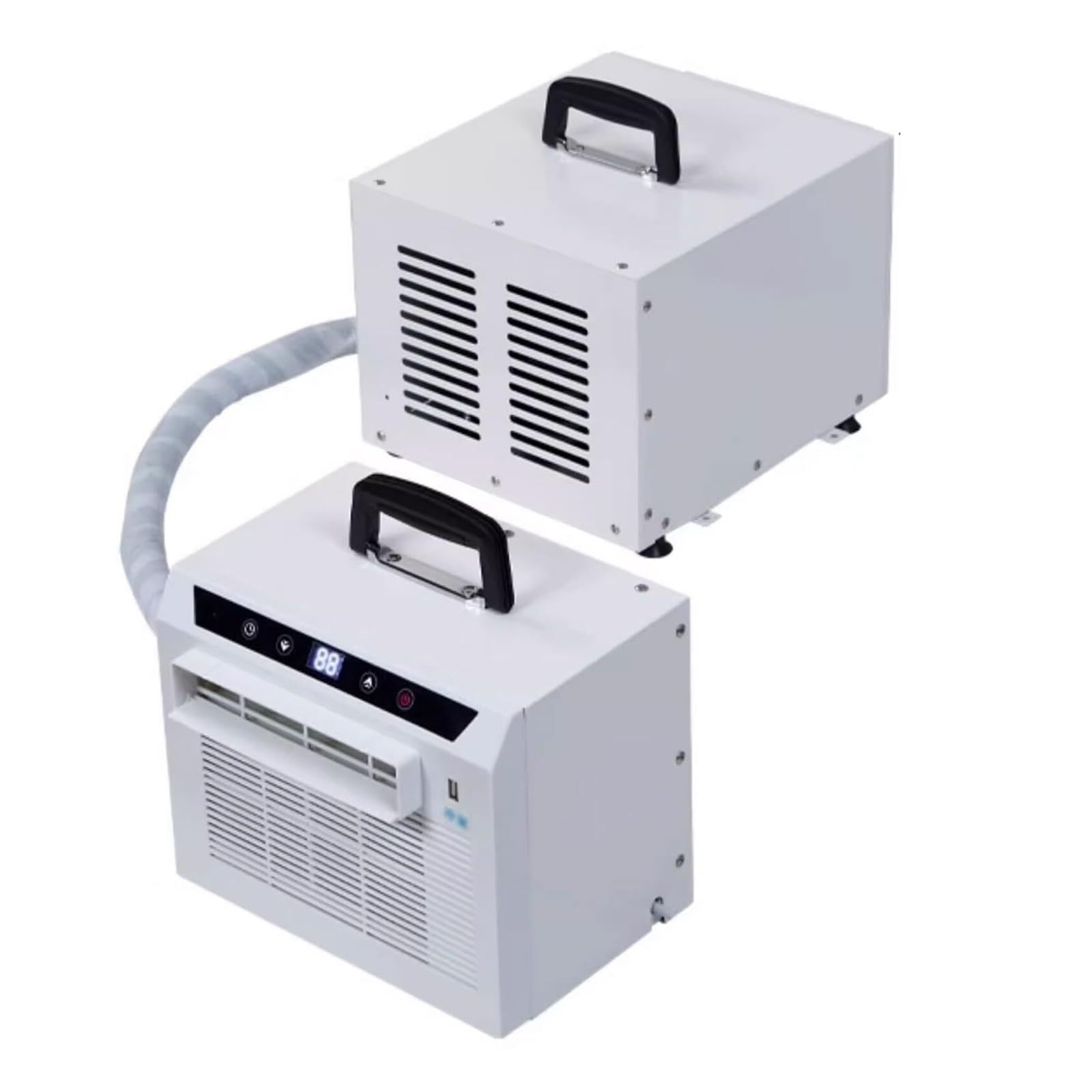 Klimatyzator Split System Chłodziarka Pokojowa 3000 Btu Z Panelem Dotykowym, Pilotem, Zegarem 24-Godzinnym, Górnym Uchwytem Do Domowego Biura I Na Kemping, Nie Wymaga Montażu