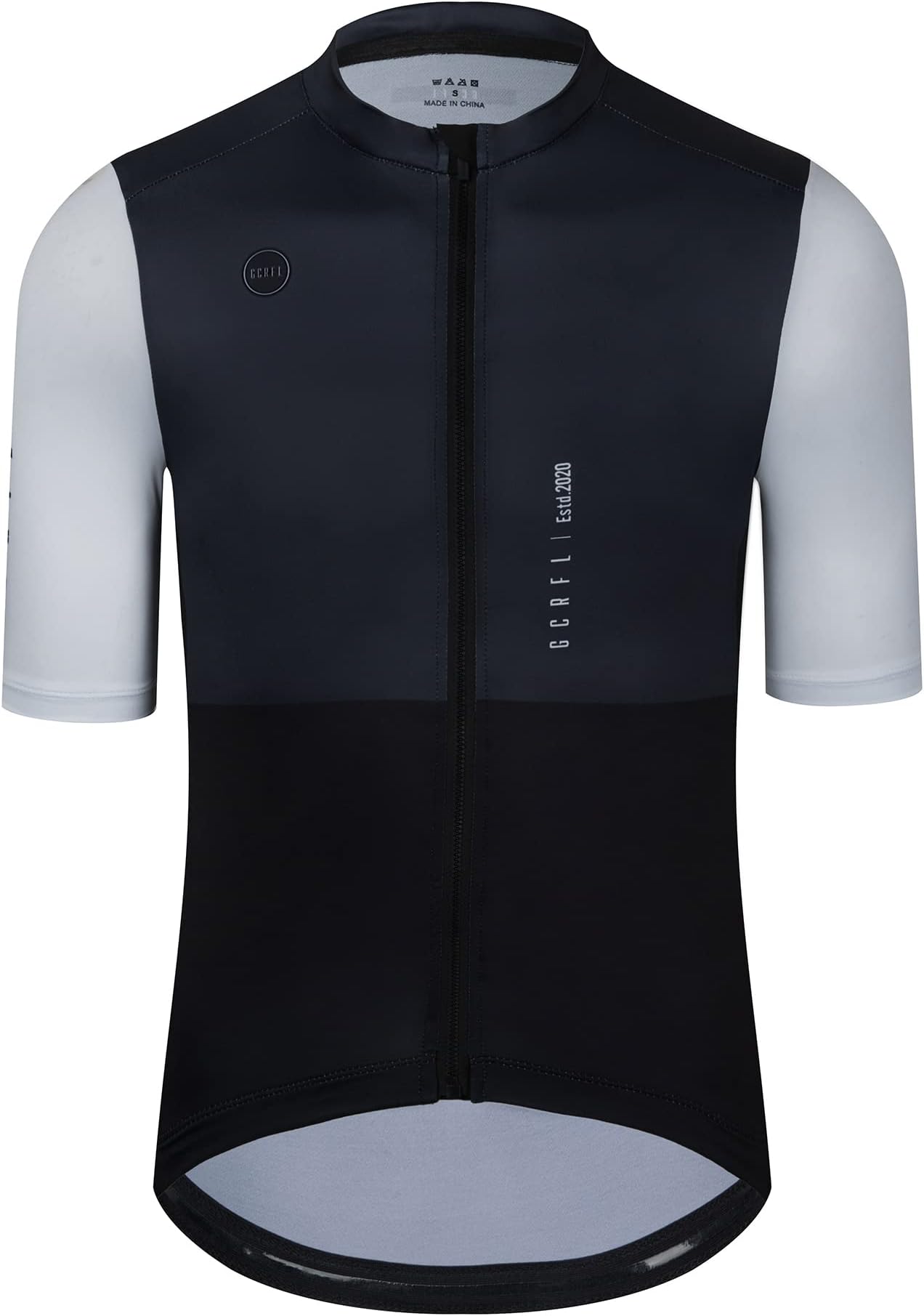 GCRFL Cycling Jersey Men Shorts Sleeves Road Bike Jersey Bicycle Tops Shirt, Zipper Pocket UPF 50+ Lightweight PRO Race Fit