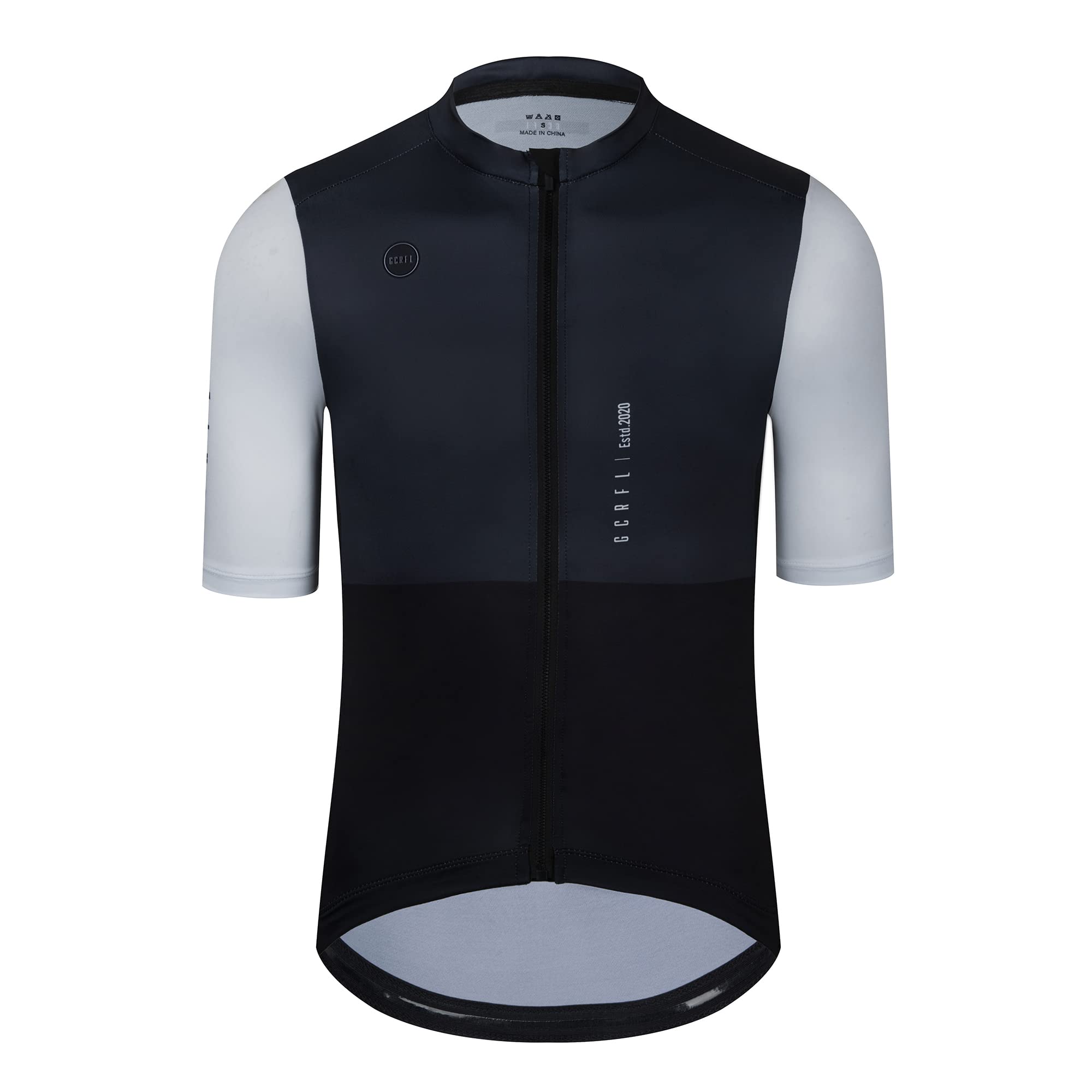 GCRFLCycling Jersey Men Shorts Sleeves Road Bike Jersey Bicycle Tops Shirt, Zipper Pocket UPF 50+ Lightweight PRO Race Fit