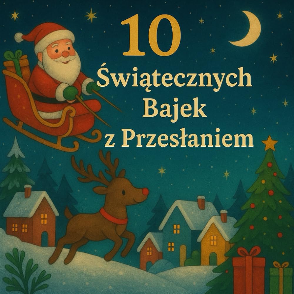 10 Świątecznych Bajek z Przesłaniem: Pięknie ilustrowane opowieści świąteczne z wartościami dla dzieci w wieku 2–8 lat + pytania do rozmowy z rodzicem