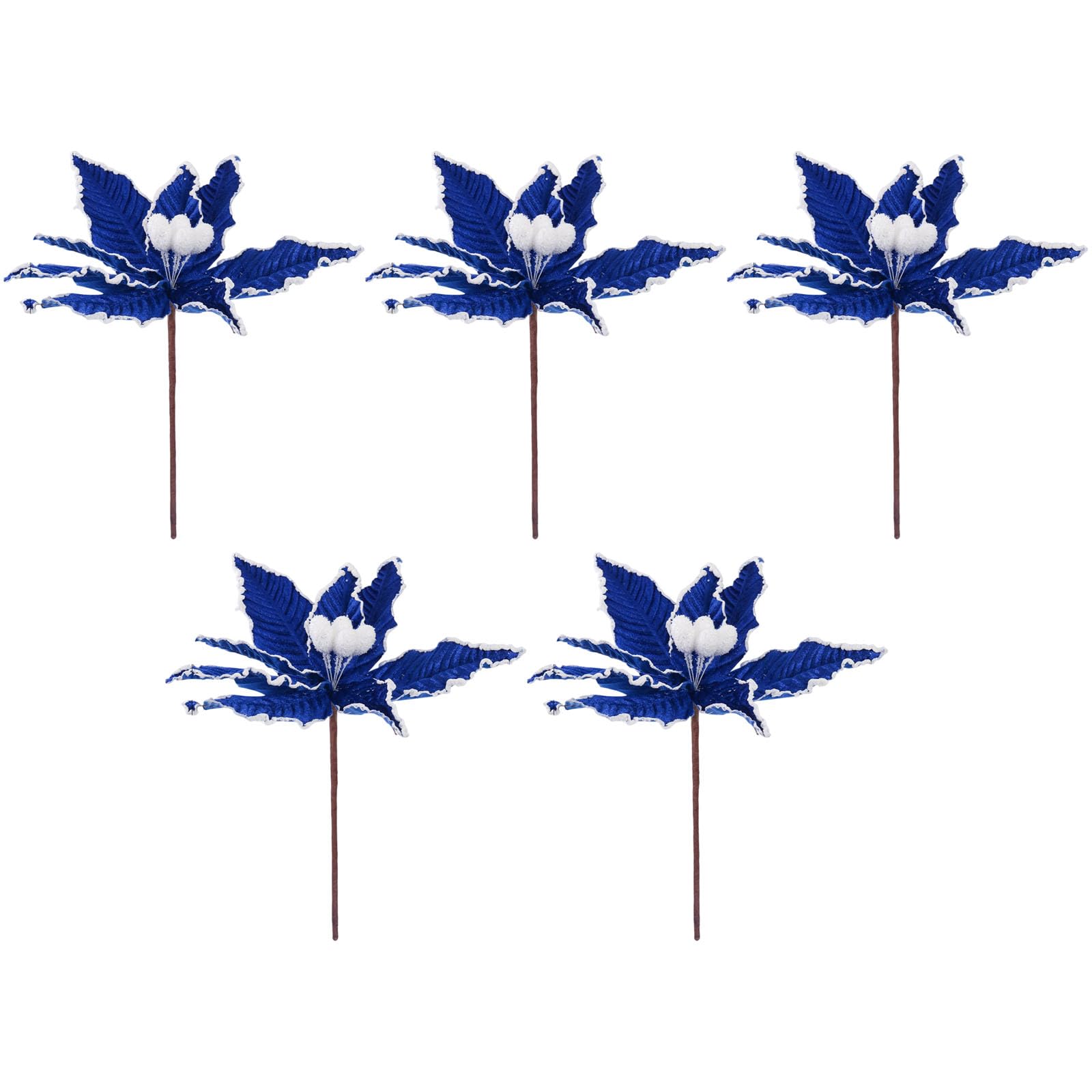 Xjdzineq 5 Christmas Decorative Posies with Flexible Substrates for Tree Wreath Gathering Arrange Recyclable Faux Inflorescences Realistic Faux Holiday Arrangements
