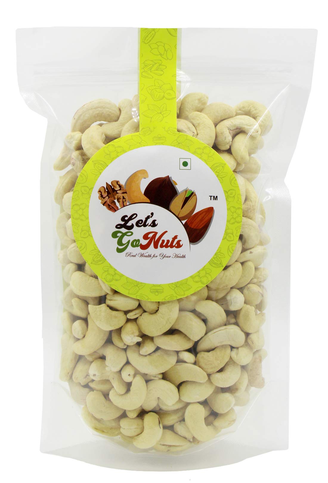 Let's Gonuts Whole Cashew Nuts (Sabut Kaju), 500g