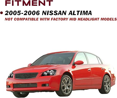 Miniatura 6 de JSBOYAT Conjunto de faros delanteros de repuesto para faros delanteros halógenos Altima 2005 2006 para el lado del conductor y del pasajero, incluye