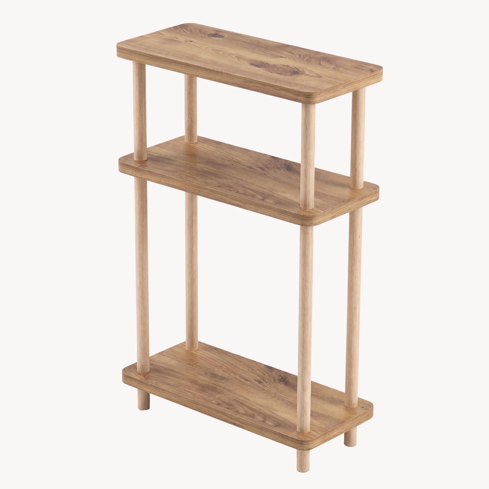 [en.casa] Scaffale da Terra a 3 Ripiani Effetto Legno 62x40x18 cm