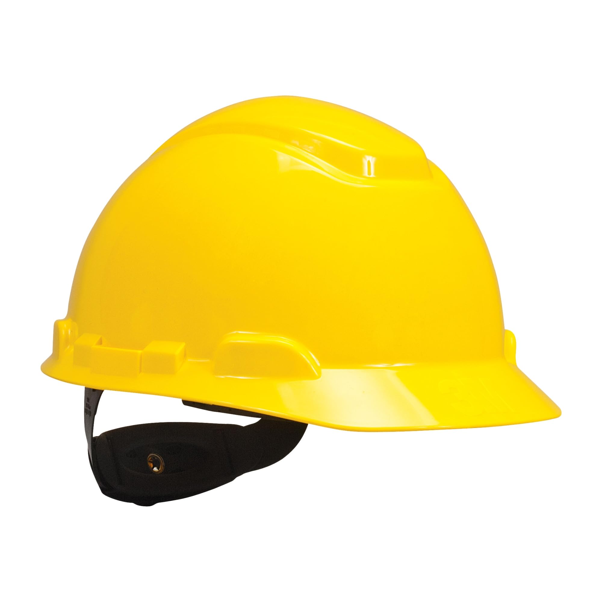 3MHard Hat H-702R-UV, UVicator Sensor, 4-Point Ratchet Suspension, Yellow